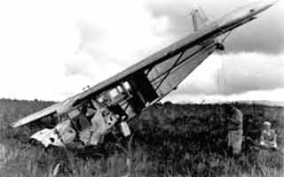 Jimmy Angel's plane after crash