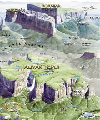 Mapa pintado de Gran Sabana