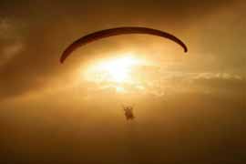 Paragliding in the Andes